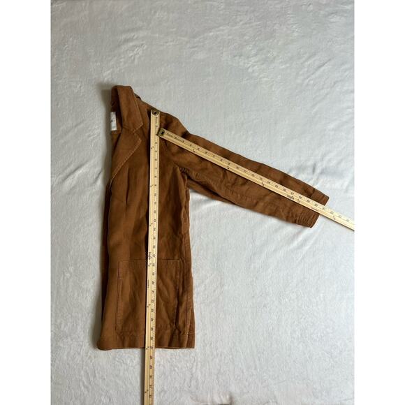 Madewell Women’s Linen Blazer Size XS Chestnut Brown Preppy Office Minimalist - Picture 5 of 7